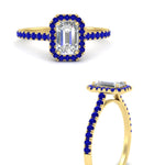 Load image into Gallery viewer, emerald-cut-diamond-engagement-ring-with-halo-sapphire-in-yellow-gold-FD9710EMRGSABL-NL-YG-B1.jpg