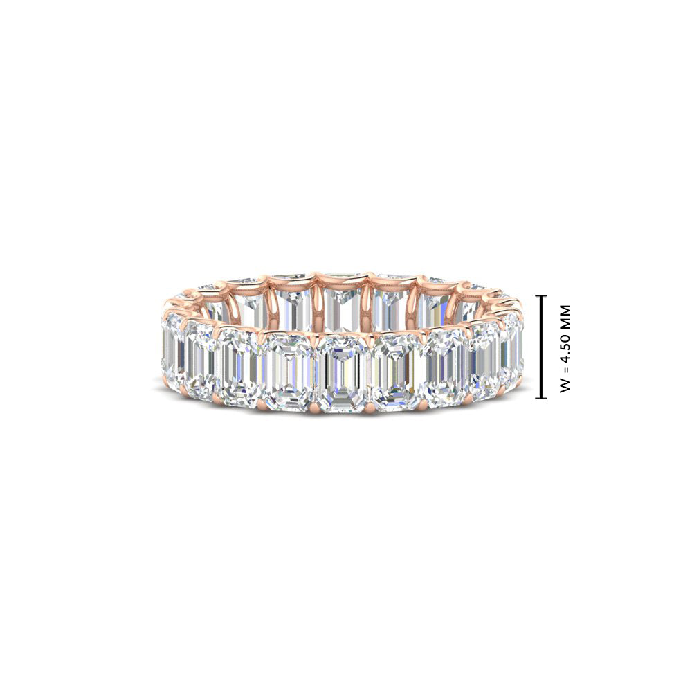 Emerald Cut Diamond Eternity Band 4 Carat