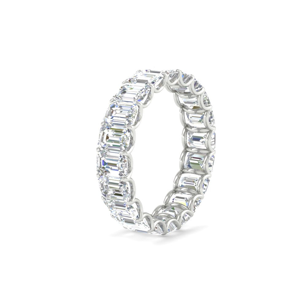 Emerald Cut Diamond Eternity Band 4 Carat