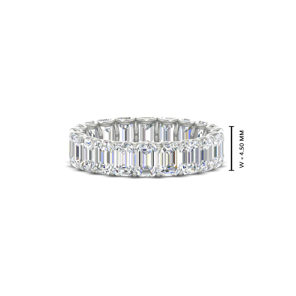 Emerald Cut Diamond Eternity Band 4 Carat