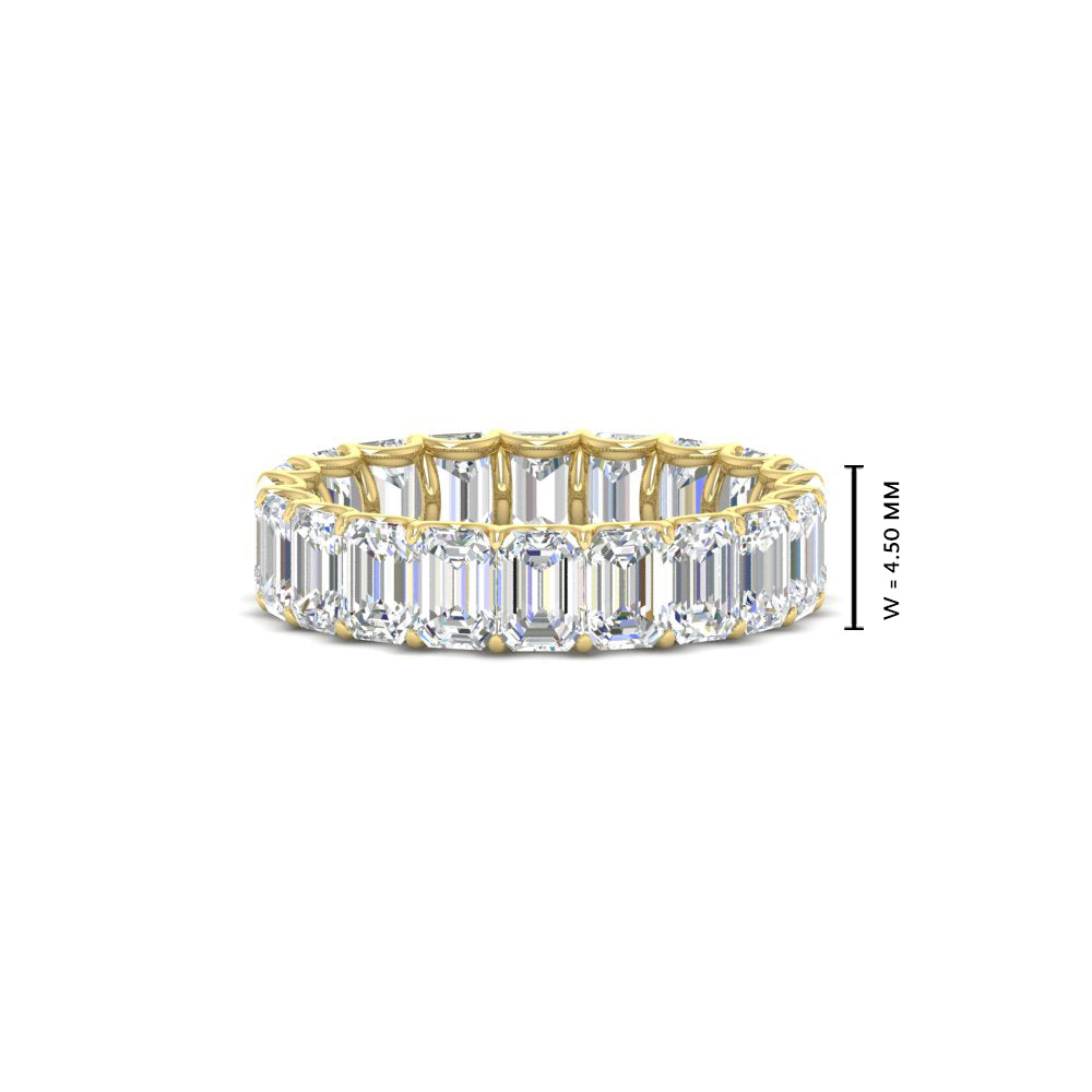 Emerald Cut Diamond Eternity Band 4 Carat