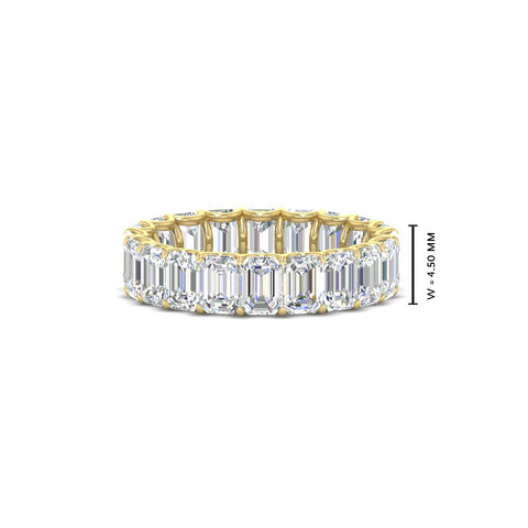 Emerald Cut Diamond Eternity Band 4 Carat