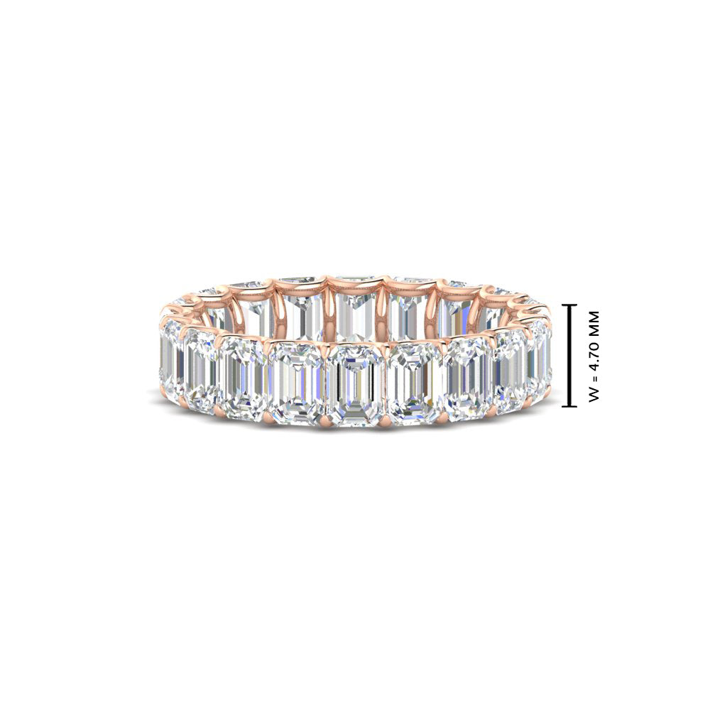 Emerald Cut Diamond Eternity Band 5 Carat