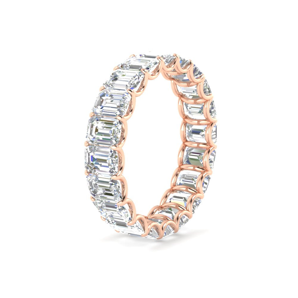 Emerald Cut Diamond Eternity Band 5 Carat