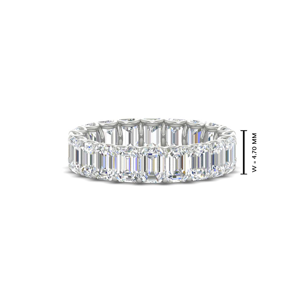 Emerald Cut Diamond Eternity Band 5 Carat