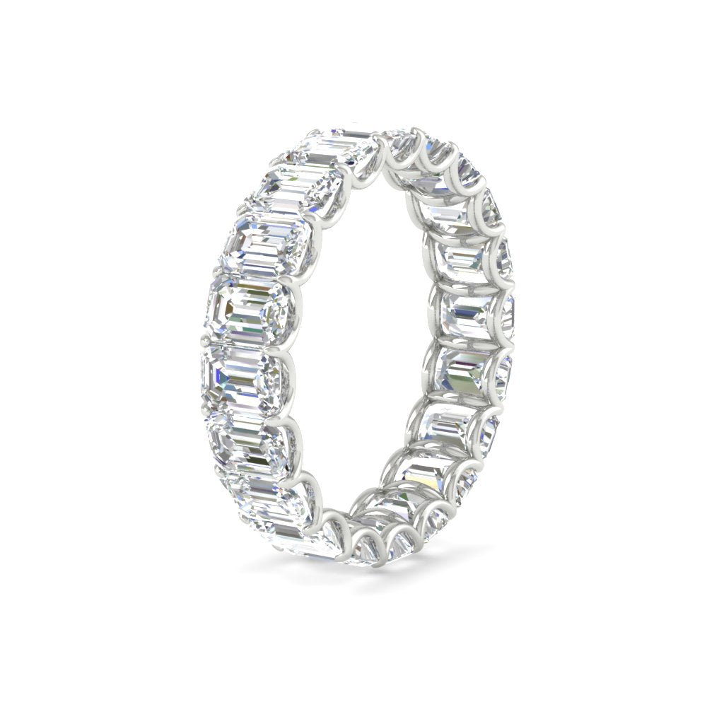 Emerald Cut Diamond Eternity Band 5 Carat