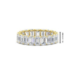 Load image into Gallery viewer, Emerald Cut Diamond Eternity Band 5 Carat
