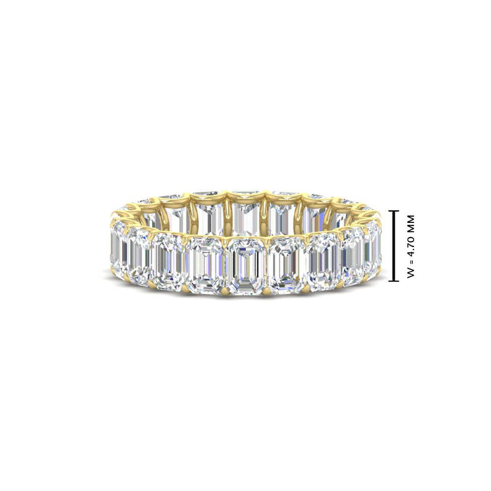 Emerald Cut Diamond Eternity Band 5 Carat