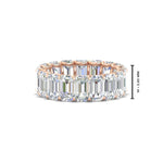 Load image into Gallery viewer, Emerald Cut Diamond Eternity Band 7 Carat
