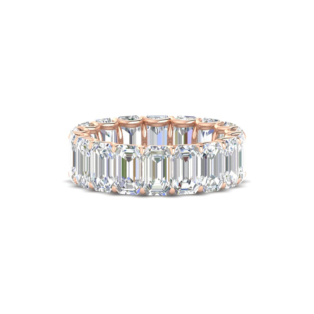 Emerald Cut Diamond Eternity Band 7 Carat