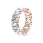 Load image into Gallery viewer, Emerald Cut Diamond Eternity Band 7 Carat
