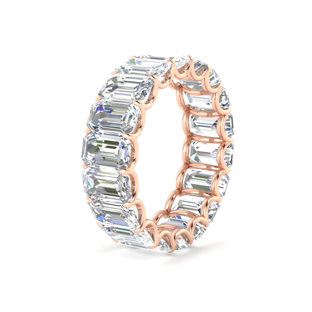 Emerald Cut Diamond Eternity Band 7 Carat