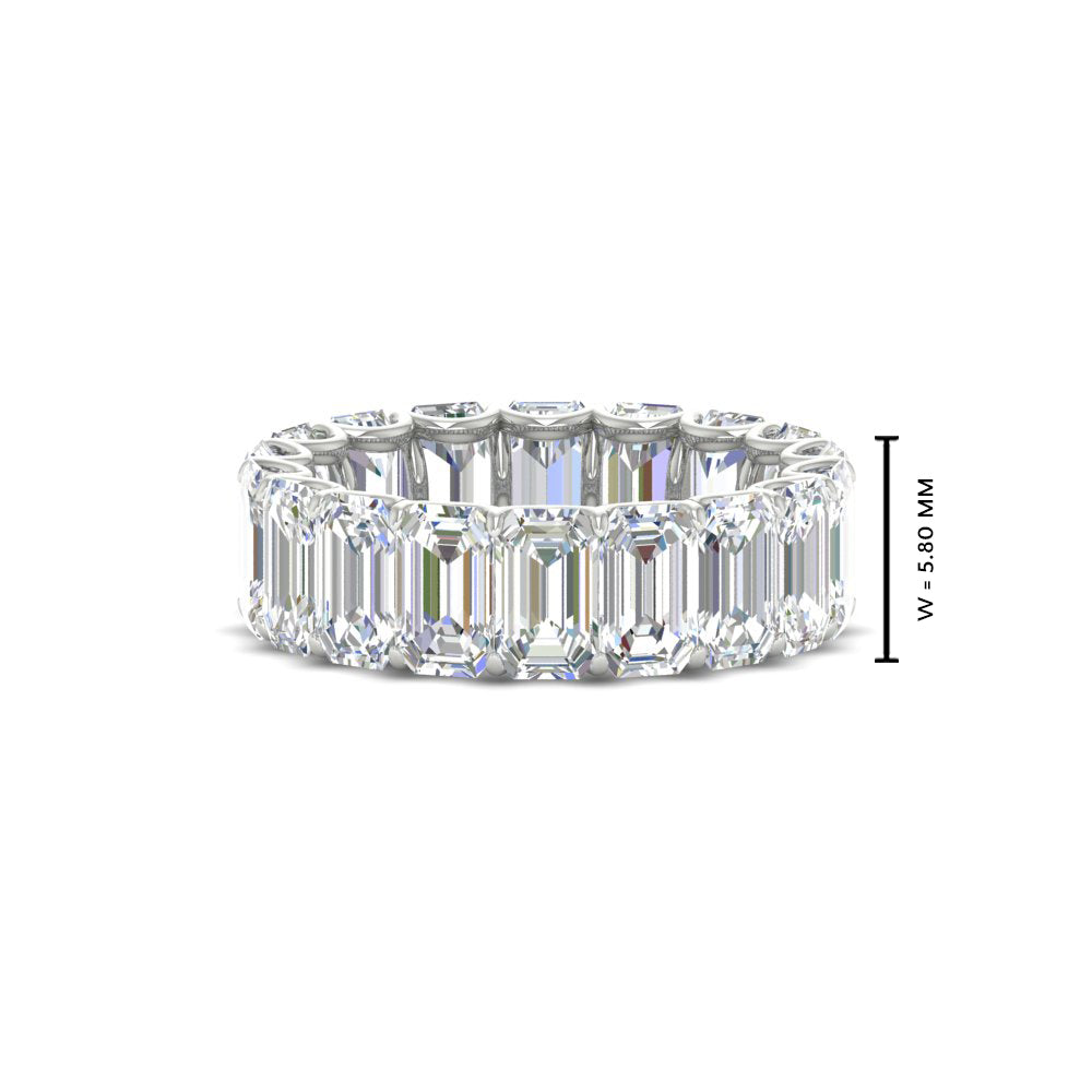 Emerald Cut Diamond Eternity Band 7 Carat