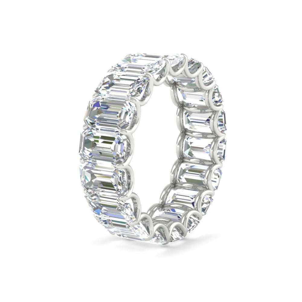 Emerald Cut Diamond Eternity Band 7 Carat