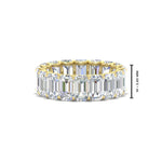 Load image into Gallery viewer, Emerald Cut Diamond Eternity Band 7 Carat
