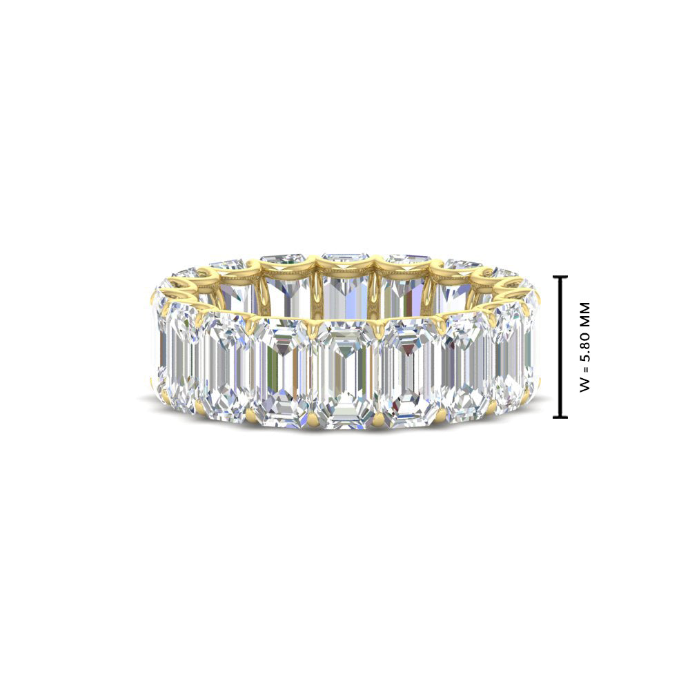 Emerald Cut Diamond Eternity Band 7 Carat