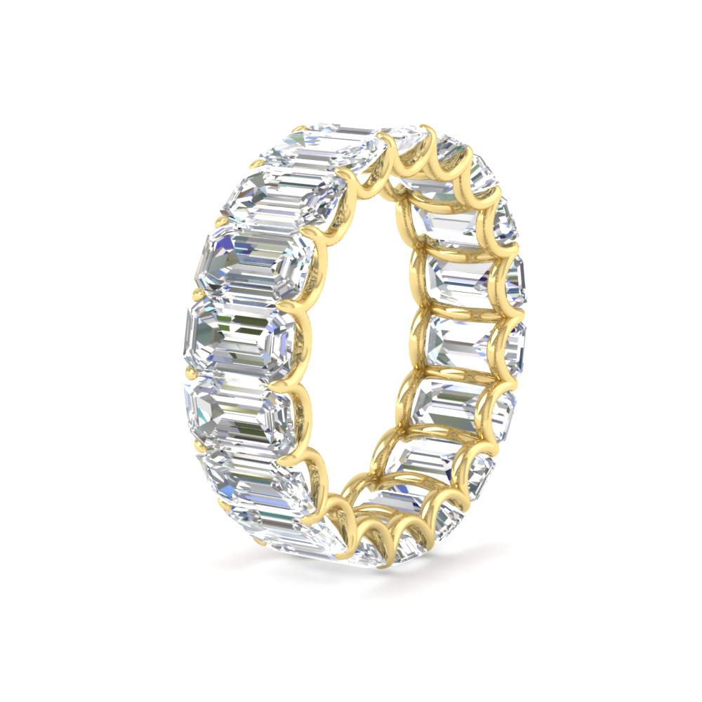 Emerald Cut Diamond Eternity Band 7 Carat