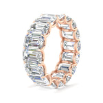 Load image into Gallery viewer, emerald-cut-diamond-eternity-band-9.50-carat-in-rose-gold-FD-EWB10850-9.5CT-NL-RG
