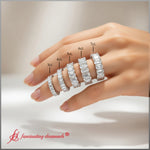 Load image into Gallery viewer, emerald-cut-diamond-eternity-band-in-white-gold-FD-EWB10850-3CT-Size-chart-1