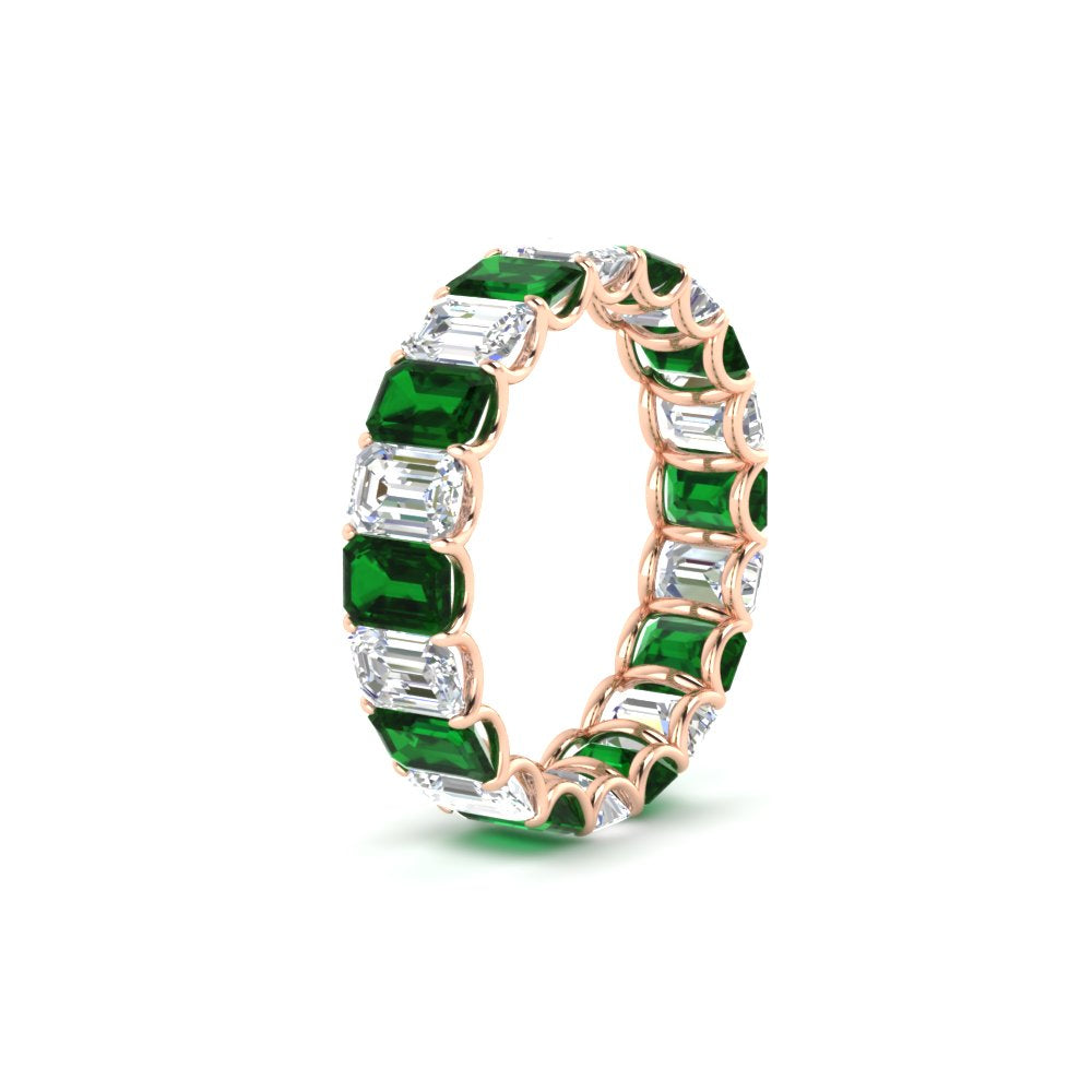 Emerald Cut Diamond Eternity Band 4 Carat