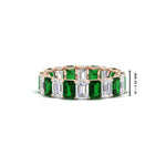Load image into Gallery viewer, Emerald Cut Diamond Eternity Band 4 Carat
