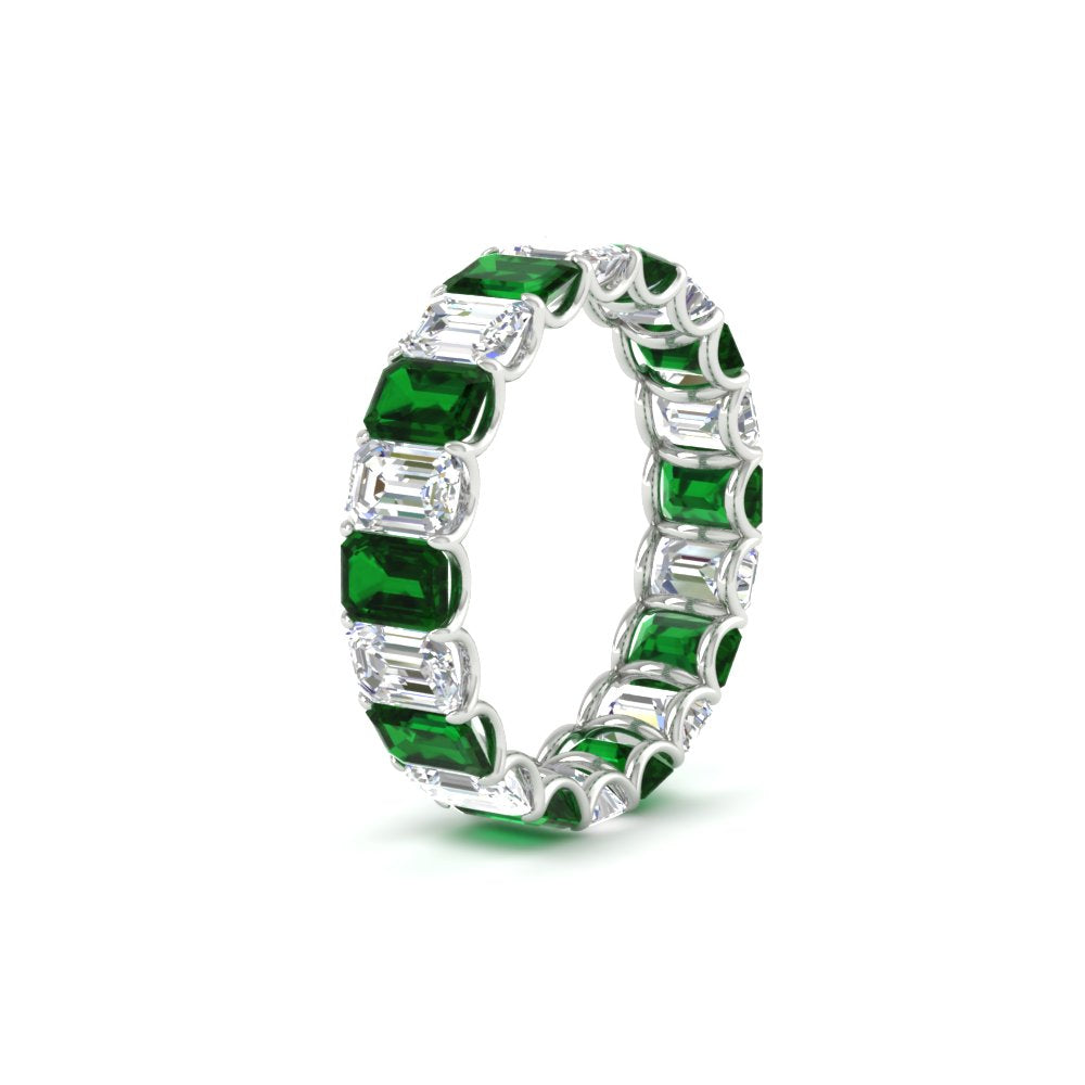 Emerald Cut Diamond Eternity Band 4 Carat