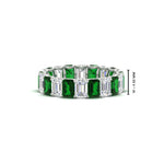 Load image into Gallery viewer, Emerald Cut Diamond Eternity Band 4 Carat
