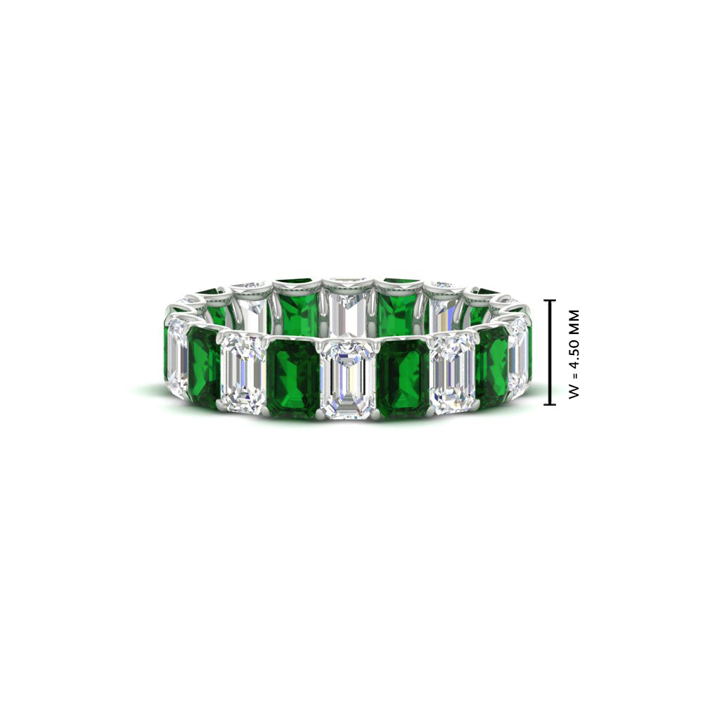 Emerald Cut Diamond Eternity Band 4 Carat