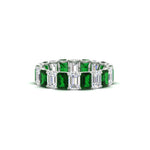 Load image into Gallery viewer, Emerald Cut Diamond Eternity Band 4 Carat
