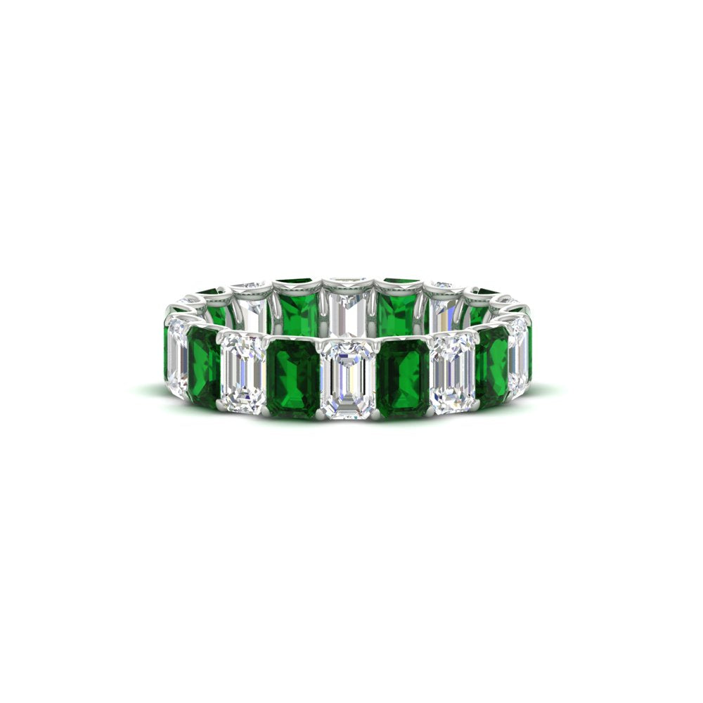 Emerald Cut Diamond Eternity Band 4 Carat