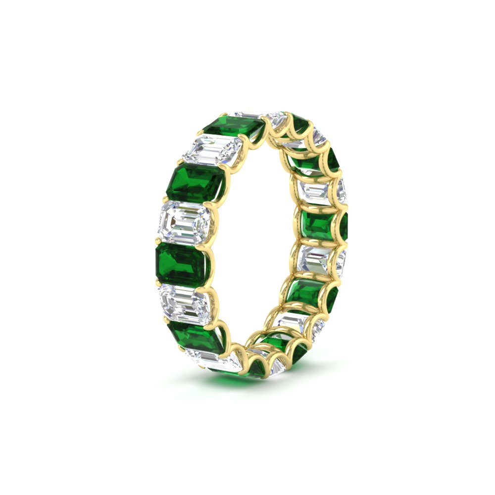 Emerald Cut Diamond Eternity Band 4 Carat