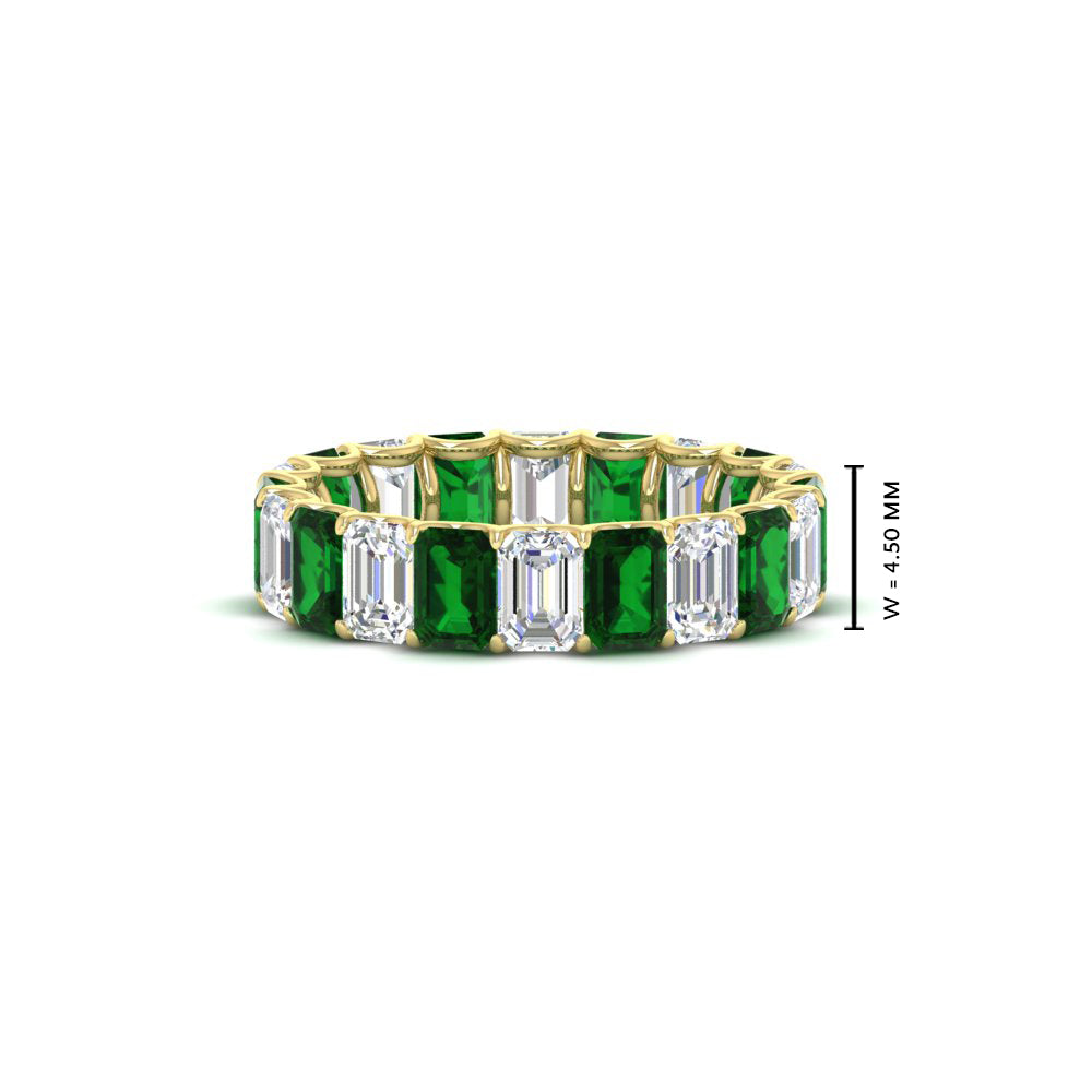 Emerald Cut Diamond Eternity Band 4 Carat
