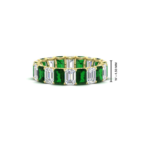 Emerald Cut Diamond Eternity Band 4 Carat