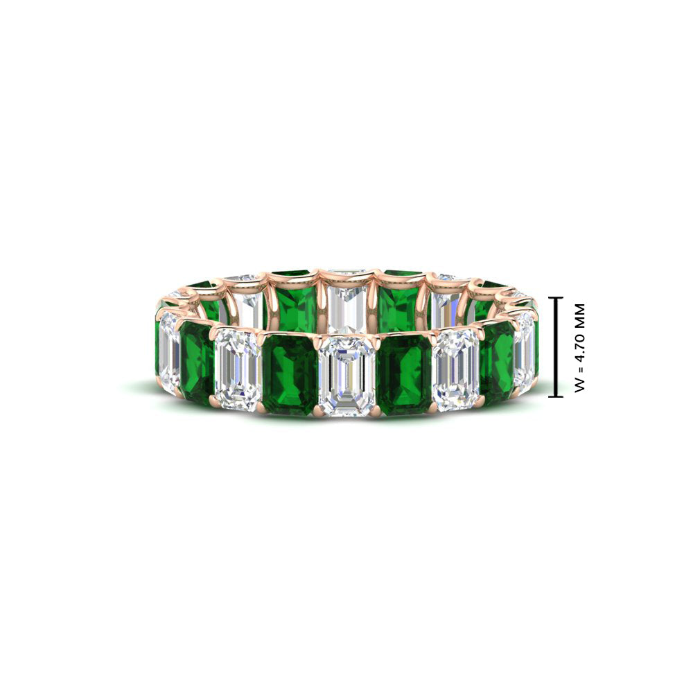 Emerald Cut Diamond Eternity Band 5 Carat