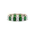 Load image into Gallery viewer, Emerald Cut Diamond Eternity Band 5 Carat
