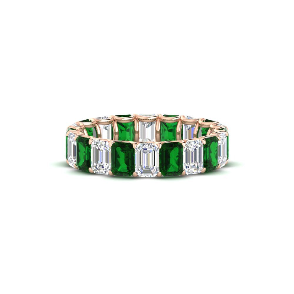 Emerald Cut Diamond Eternity Band 5 Carat