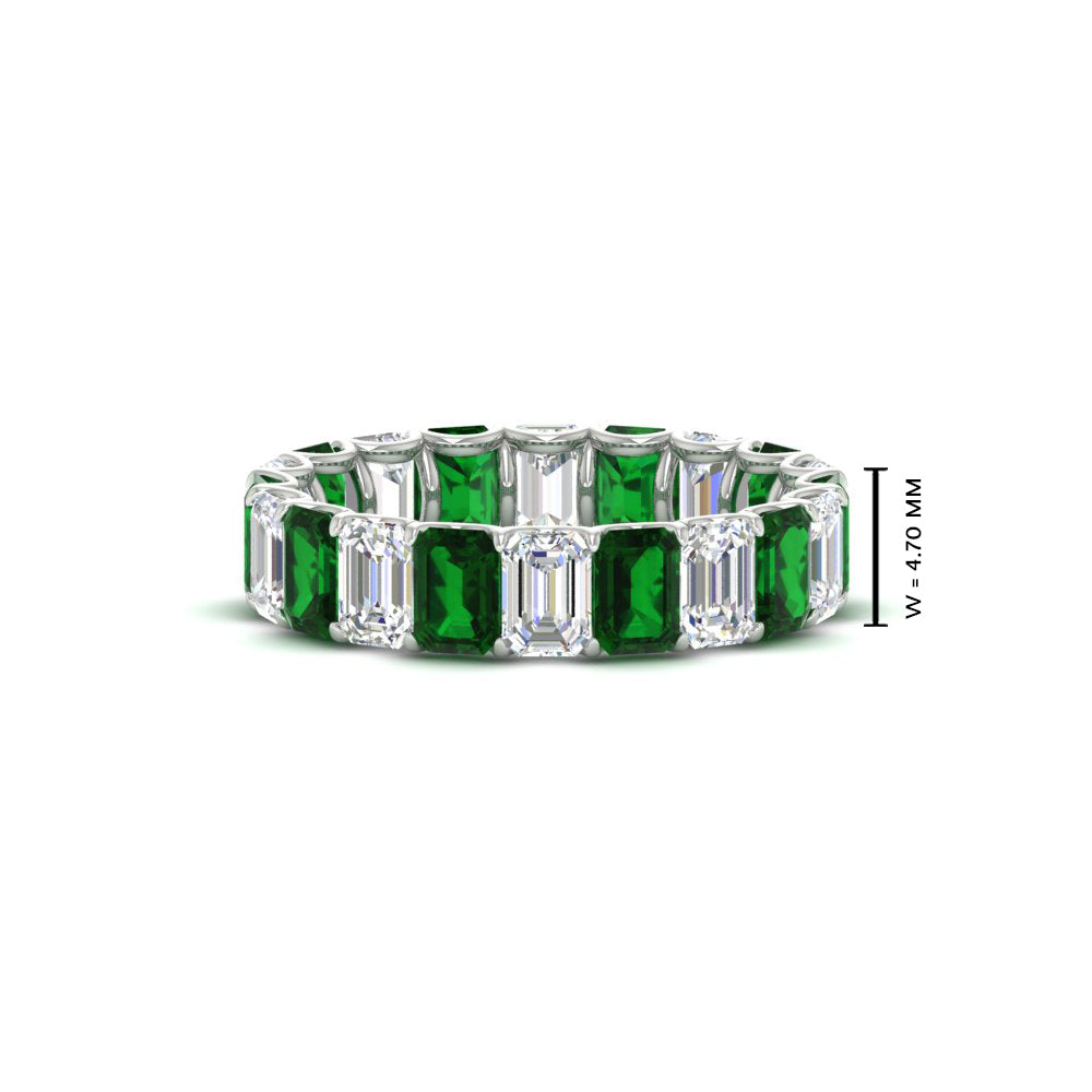 Emerald Cut Diamond Eternity Band 5 Carat