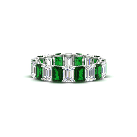 Emerald Cut Diamond Eternity Band 5 Carat