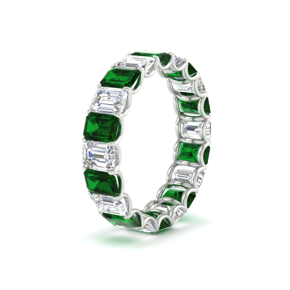 Emerald Cut Diamond Eternity Band 5 Carat