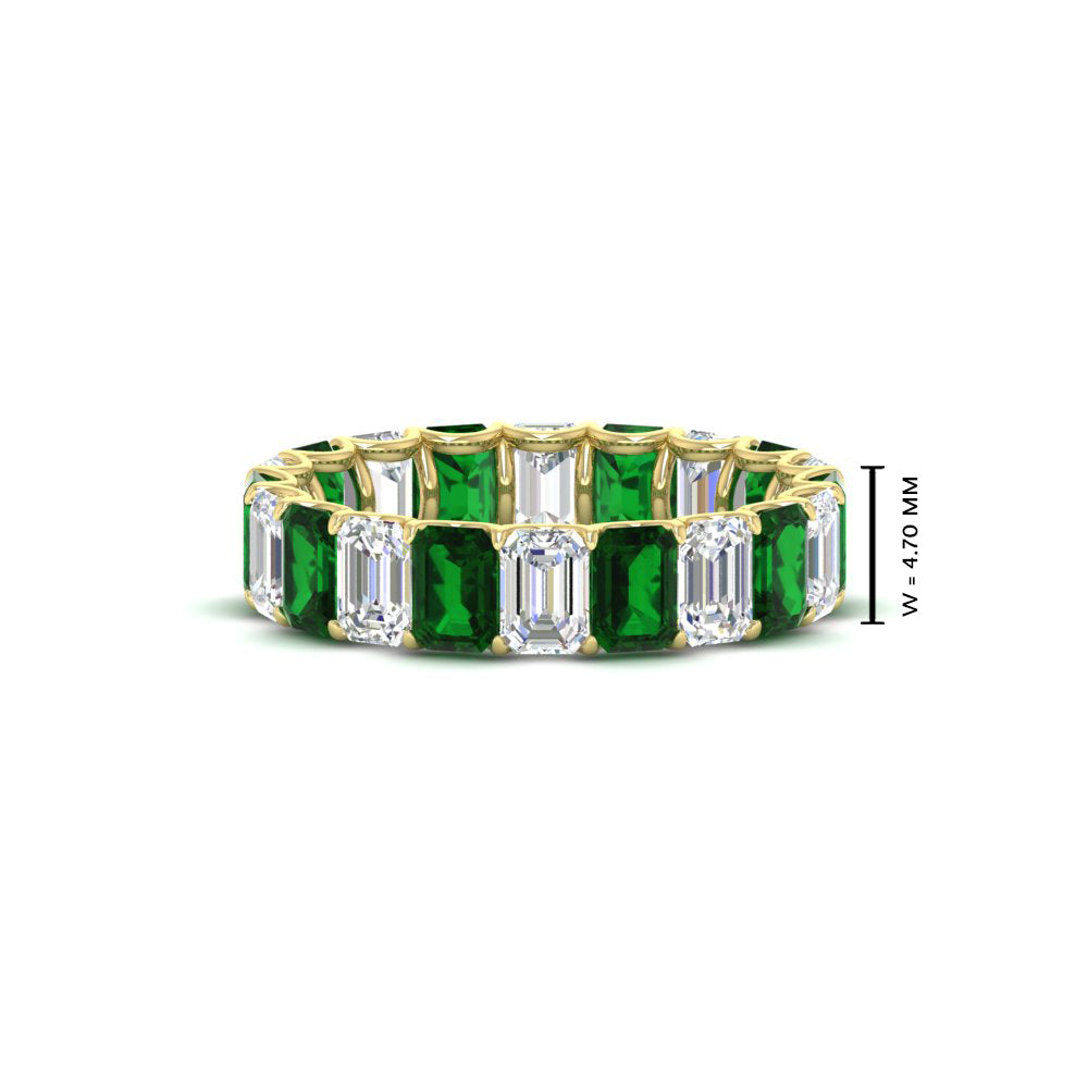 Emerald Cut Diamond Eternity Band 5 Carat