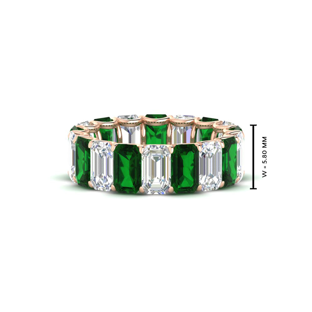 Emerald Cut Diamond Eternity Band 7 Carat