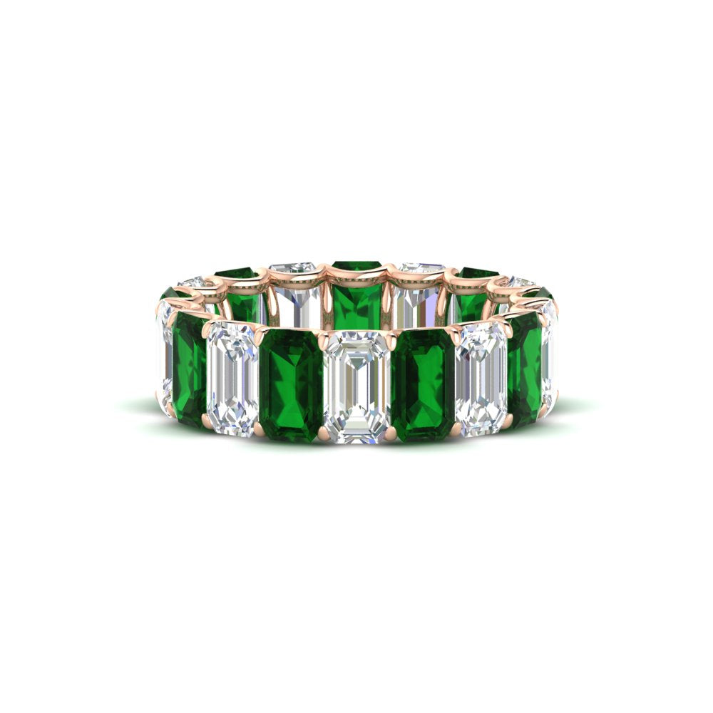 Emerald Cut Diamond Eternity Band 7 Carat