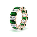 Load image into Gallery viewer, Emerald Cut Diamond Eternity Band 7 Carat
