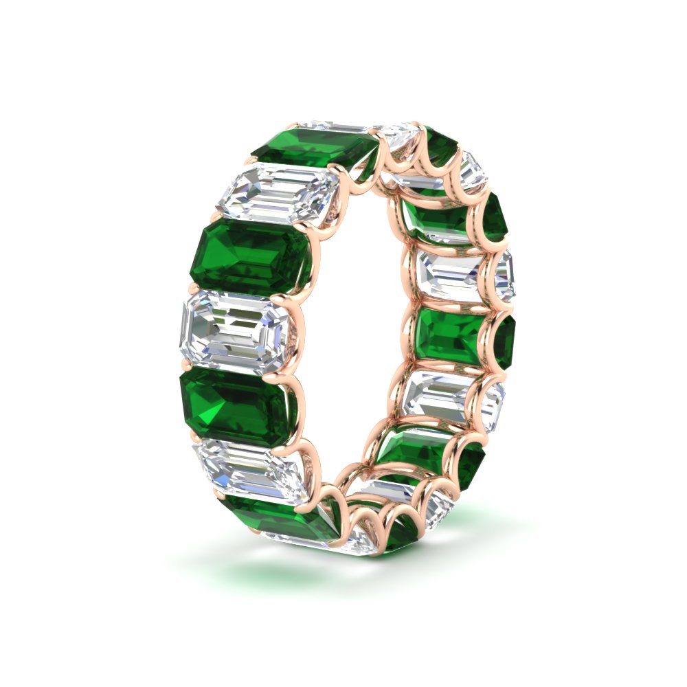 Emerald Cut Diamond Eternity Band 7 Carat