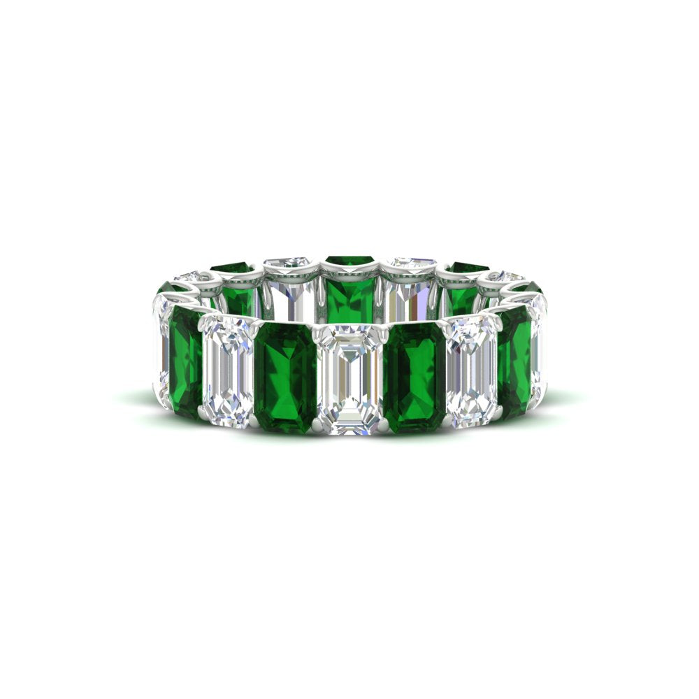Emerald Cut Diamond Eternity Band 7 Carat