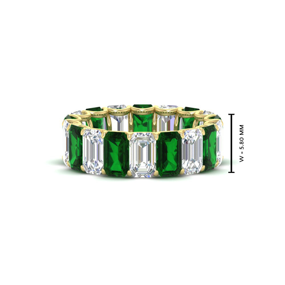 Emerald Cut Diamond Eternity Band 7 Carat