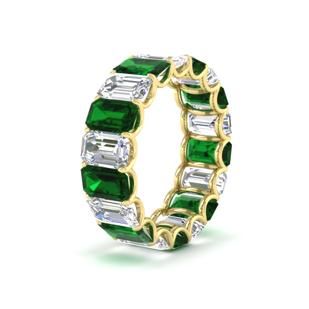 Emerald Cut Diamond Eternity Band 7 Carat
