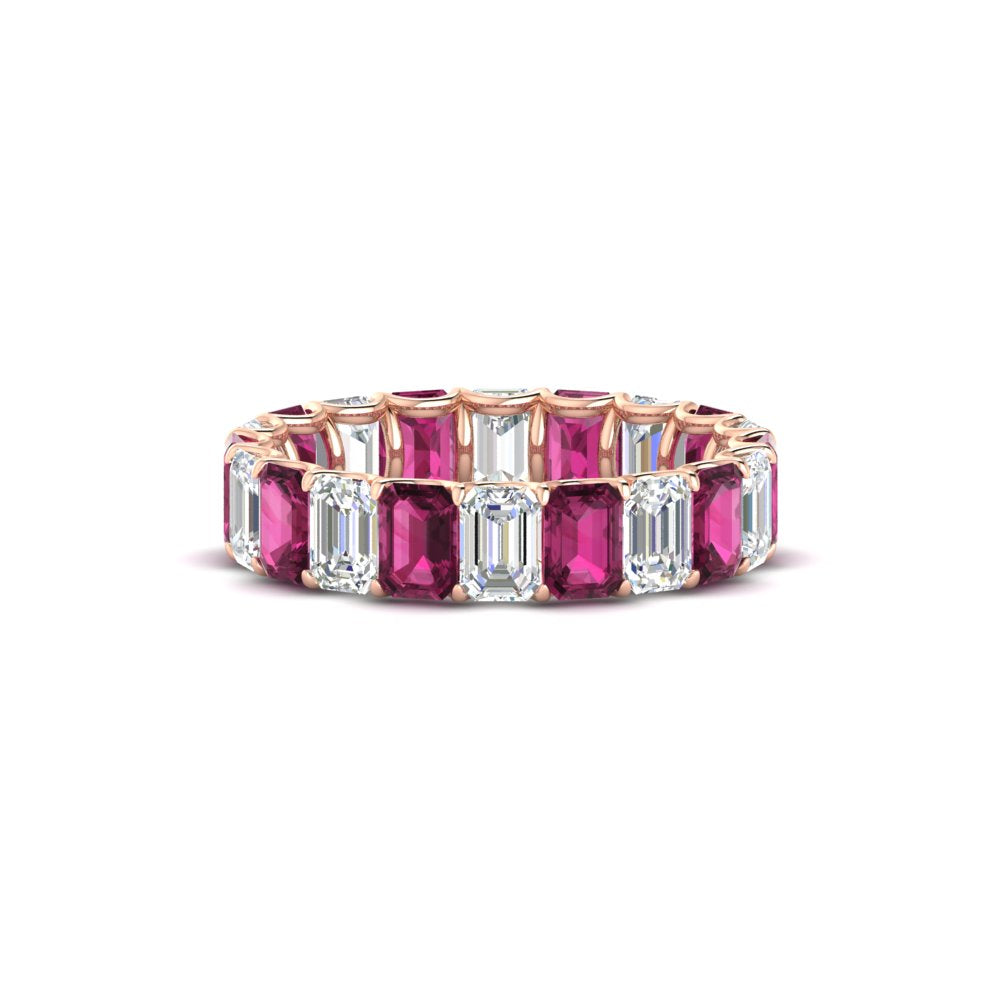 Emerald Cut Diamond Eternity Band 5 Carat