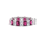 Load image into Gallery viewer, Emerald Cut Diamond Eternity Band 5 Carat
