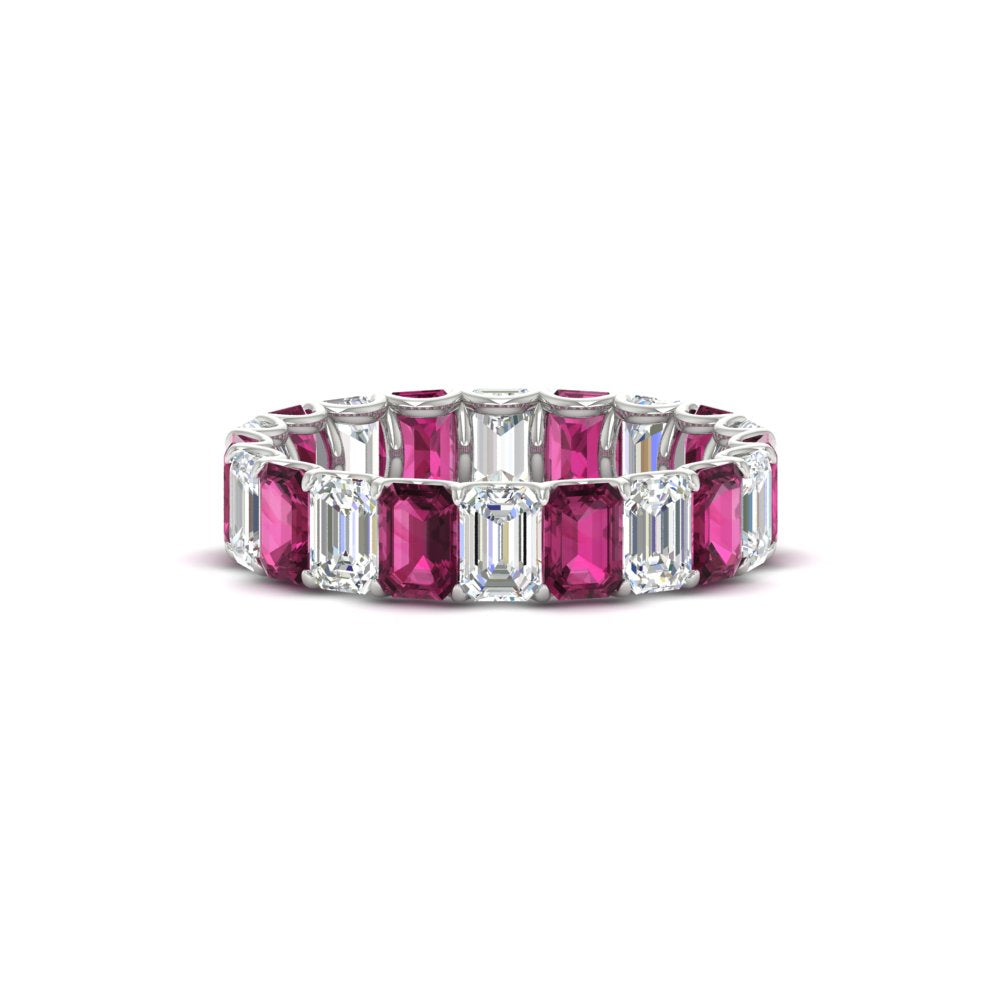 Emerald Cut Diamond Eternity Band 5 Carat